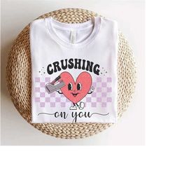Retro Valentines Day Nurse Shirt, Crushing on You T-Shirt, Er Ed RN VDay Tee, Nursing Humor Ped Picu Lpn TShirt LTC ICU