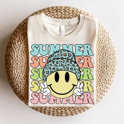 Summer png, Smiley Face, Retro Summer png, Summer Sublimatio
