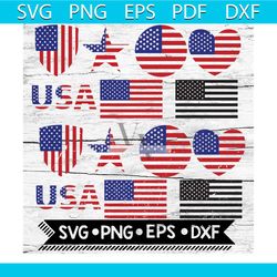 American Flags SVG, Distressed American Flags SVG, Grunge Flag Svg, US Flag Svg