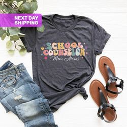 personalized school counselor shirt, gift for school counsel