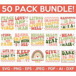 Hippie Retro SVG Bundle, Hippie Svg, Peace Svg, Inspirational Svg, Motivational Svg, Retro Designs Svg, Positive Vibes S