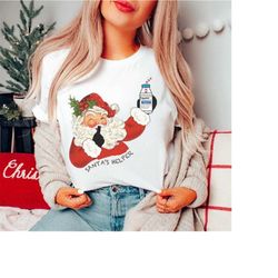 Santa's Helper Christmas ICU Nurse CRNA T-Shirt | Funny Propofol Rn Pharmacist Pharmacy Tech Shirt anesthesia Tshirt Xma