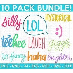 funny words svg bundle, funny svg, silly svg, chat bubble svg, laugh svg, laughter svg, hysterical svg, cut files for cr