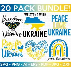 Ukraine SVG Bundle, Stand With Ukraine, Peace Love SVG, Stop War svg, Support Ukraine svg, Pray for Ukraine, Ukraine svg