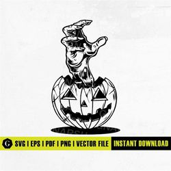 Pumpkin Hand Svg | Halloween Svg File | Pumpkin Witch Svg | Pumpkin Svg | Halloween Shirt | Halloween Clipart | Hallowee