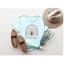 Nurse Midwife Shirt, CNM Certified Midwifery T-Shirt Thank You Gift Doula Rainbow Catch Babies Help People Out Tshirt La