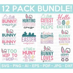 Easter SVG Bundle, Happy Easter SVG, Easter Bunny svg, Easter Hunting Squad svg, Easter Shirts, Easter for Kids, Cut Fil