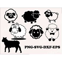 cute sheep bundle SVG, sheep Print Pattern Svg, Seamless sheep Print Pattern Svg Animal Print SVG Cut File Svg Png Dxf E
