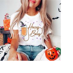 Funny Halloween Nurse Shirt | Witch Nursing Tshirt Spooky Season T-Shirt Cute Er Ed ICU Med surg Rn Tee Pharmacy Tech Fa