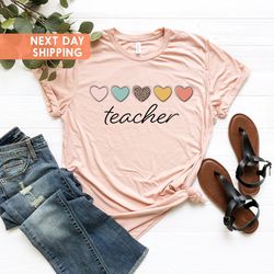 Teacher Shirt, Teacher Hearts Shirt, Teacher Gift Shirt,Teac
