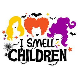 Hocus Pocus Halloween I Smell Children Logo SVG