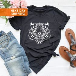 Tiger Shirt, Tiger Tshirt, Tiger Face Shirt, Tiger Lover Gif