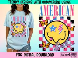 American babe png, retro 4th of July sublimation design, ret