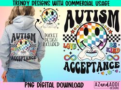 Autism acceptance png, autism awareness month sublimation, a