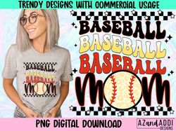 baseball mom png, baseball sublimation, retro baseball desig