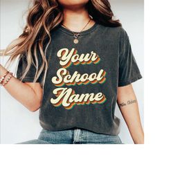 Custom Retro School Shirt, Custom School Spirit Shirt,Custom Teacher Shirts,Teacher Team Shirt,Teacher Gift, Personalize