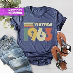 Vintage 1963 Shirt, 60th Birthday Shirt, 60th Birthday Gift,