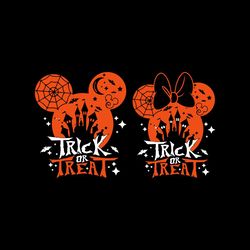 Halloween Disney Mouse Trick Or Treat SVG, Happy Halloween SVG