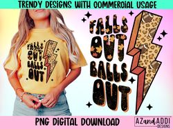 Falls out balls out png, retro football sublimation, distres