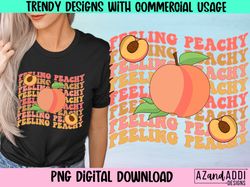 Feeling Peachy Png, Peach Sublimation Design, Sweet as a Pea