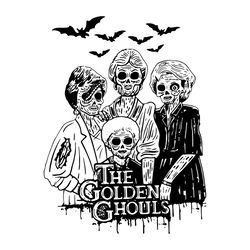 Golden Ghouls Friends Halloween Logo SVG