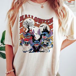 Vintage Stitch Halloween Shirt, Disney Stitch Halloween Shirt, Stitch Horror Shirt, Disney Villains Halloween Shirt