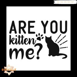 Are you kitten me svg, Pet Svg, Cat Svg, Cat lover Svg, Cute Cats Svg