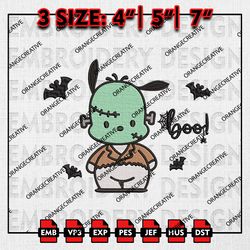 Frankenstein Boo Embroidery files, Horror Embroidery Designs, Halloween Machine Embroidery Pattern, DIgital Download