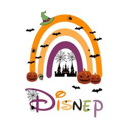 Disney Catsle Witch Pumpkin Vector Rainbow SVG