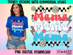 Retro 4th of July mama png, mama sublimation design, trendy
