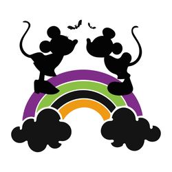 Disney Mouse Rainbow Halloween Logo SVG
