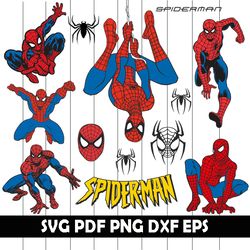 Spiderman Clipart, Spiderman Svg, Spiderman Dxf, Spiderman Eps, Spiderman Png, Spiderman Scrapbook, Spiderman digitalart