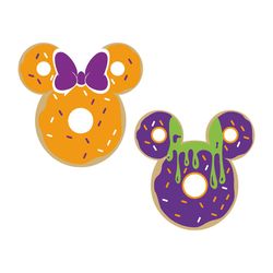 Disney Mouse Donuts Halloween Logo SVG