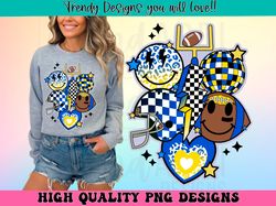 retro football smile face png, football sublimation design,