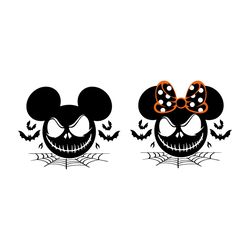 Jack Disney Mouse Halloween Bat Logo SVG