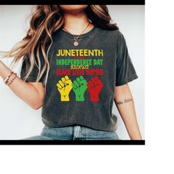 Juneteenth Is My Independence Day Shirt, Celebrate Freedom Shirt, Black Lives Matter Shirt, Funny Juneteenth Women Shirt