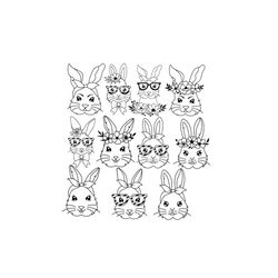 Easter Bunny - Bunny Bunny Rabbit Face - Easter Bunny Easter Bunny Face Face - SVG Download File - Plotter File - Cricut