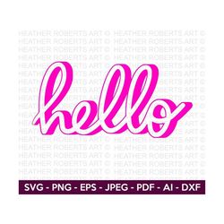 3D Hello SVG, 3D Words, 3D Designs, Hello Greeting SVG, Front Door Sign SVG, Hello Door Sign svg,  Welcome Sign svg,  Cr