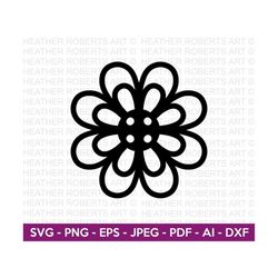 Flower SVG, Flower Decoration SVG, Flower Outline svg, Floral svg, Flowers SVG, Flower Bouquet svg, Cricut Cut Files, Si