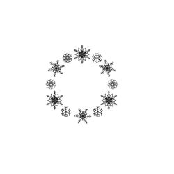 Snowflake Frame Snowflake frame wreath wreath Merry Christmas Christmas - SVG Download File - copo de nieve - Crafting -