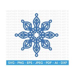 Snowflake SVG, Winter SVG, Snowflakes svg, Christmas svg, Holiday svg, Merry Christmas svg, Mistletoe svg, Cut File for