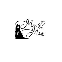 Mr. & Mrs. Wedding Couple - SVG Download File - Plotter File - Crafting - Plotter Cricut