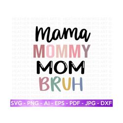 Mama Mommy Mom Bruh SVG, Blessed Mom svg, Mom Shirt svg, Mom Life svg, Mother's Day svg, Mom svg, Gift for Mom, Cut File