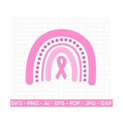Breast Cancer Awareness Rainbow SVG, Cancer SVG, Breast Cancer SVG, Awareness Ribbon svg, Pink Ribbon svg, stay strong s
