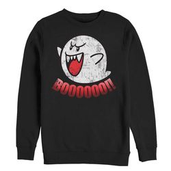 Nintendo Men&8217s Retro Boo Ghost  Sweatshirt
