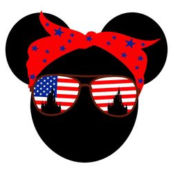 4th of July Minnie Mouse SVG, Patriotic Minnie SVG,