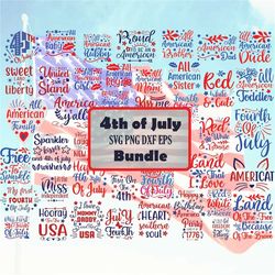 40 SVG, PNG, JPG, DXf Instant Digital Download 4th Of July Bundle, For Cricut or Silhouette, Fourth of July Svg
