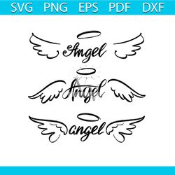 Angel Wings Icon Sketch Collection Religious svg, Cartoon Svg, Bundle Svg, Angel Wings Svg, Tattoo Svg, Vector image Svg