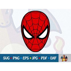 Red Cartoon Superhero Spiderman SVG, Silhouette Clipart Printable Instant Digital Download Files vector svg png eps jpg