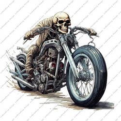 Biker Skull PNG | Death Skull Rider png | Motorcycle Motorcycle Bicycle | Cricut Cut File Silhouette Clip Art Vector Dig